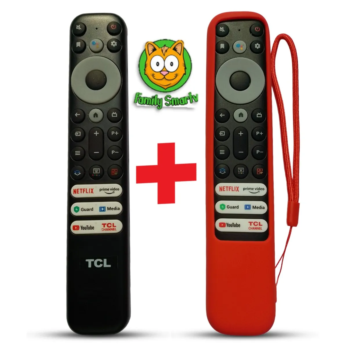 GENERICO - Control remoto de para TV inteligente TCL RC902V + Funda Roja
