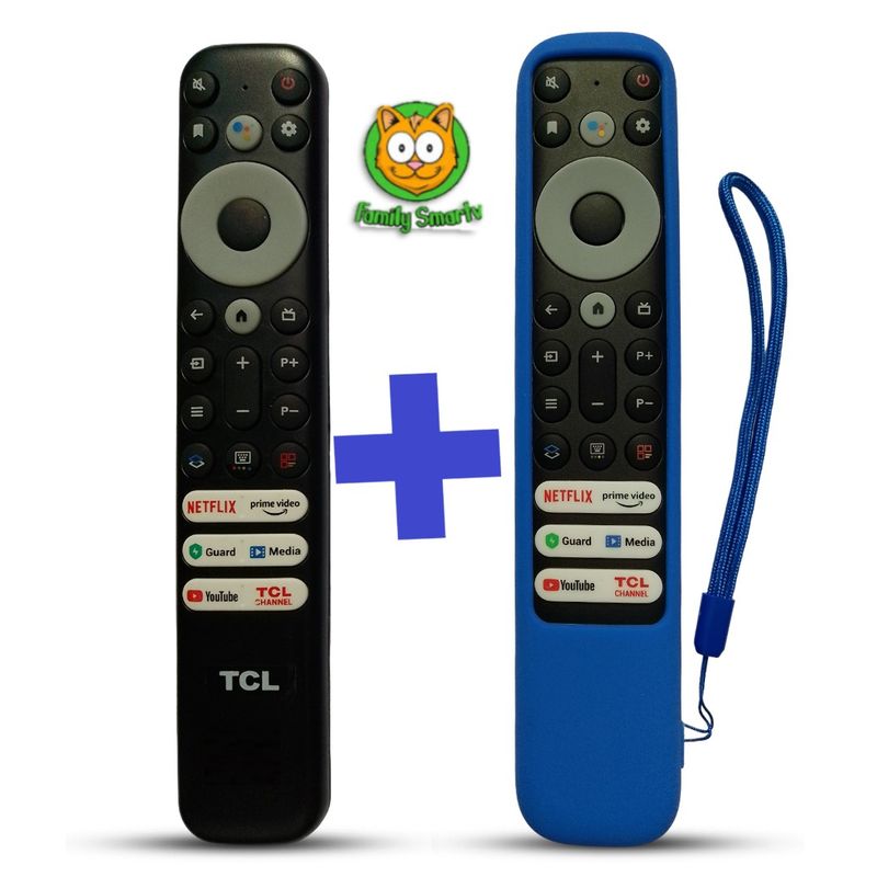 GENERICO - Control remoto de para TV inteligente TCL RC902V + Funda Azul
