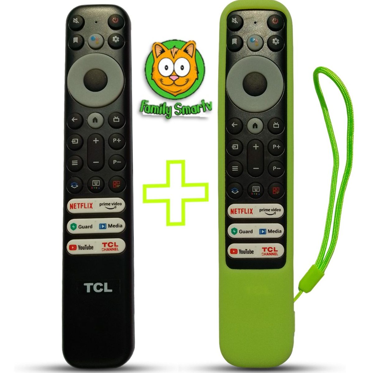 UNIVERSAL - Control remoto de para TV inteligente TCL RC902V + Funda Verde