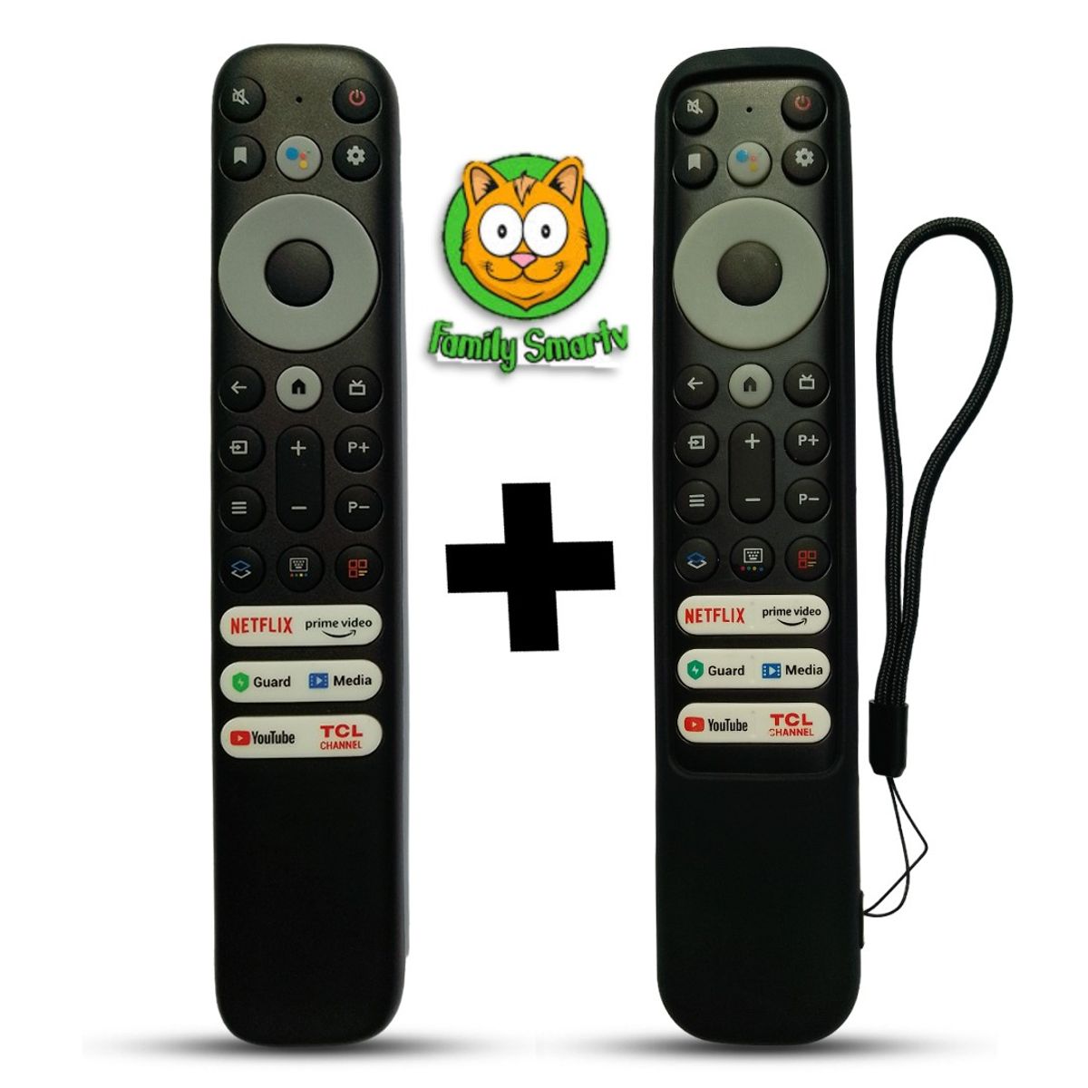 UNIVERSAL - Control remoto de para TV inteligente TCL RC902V + Funda Negra