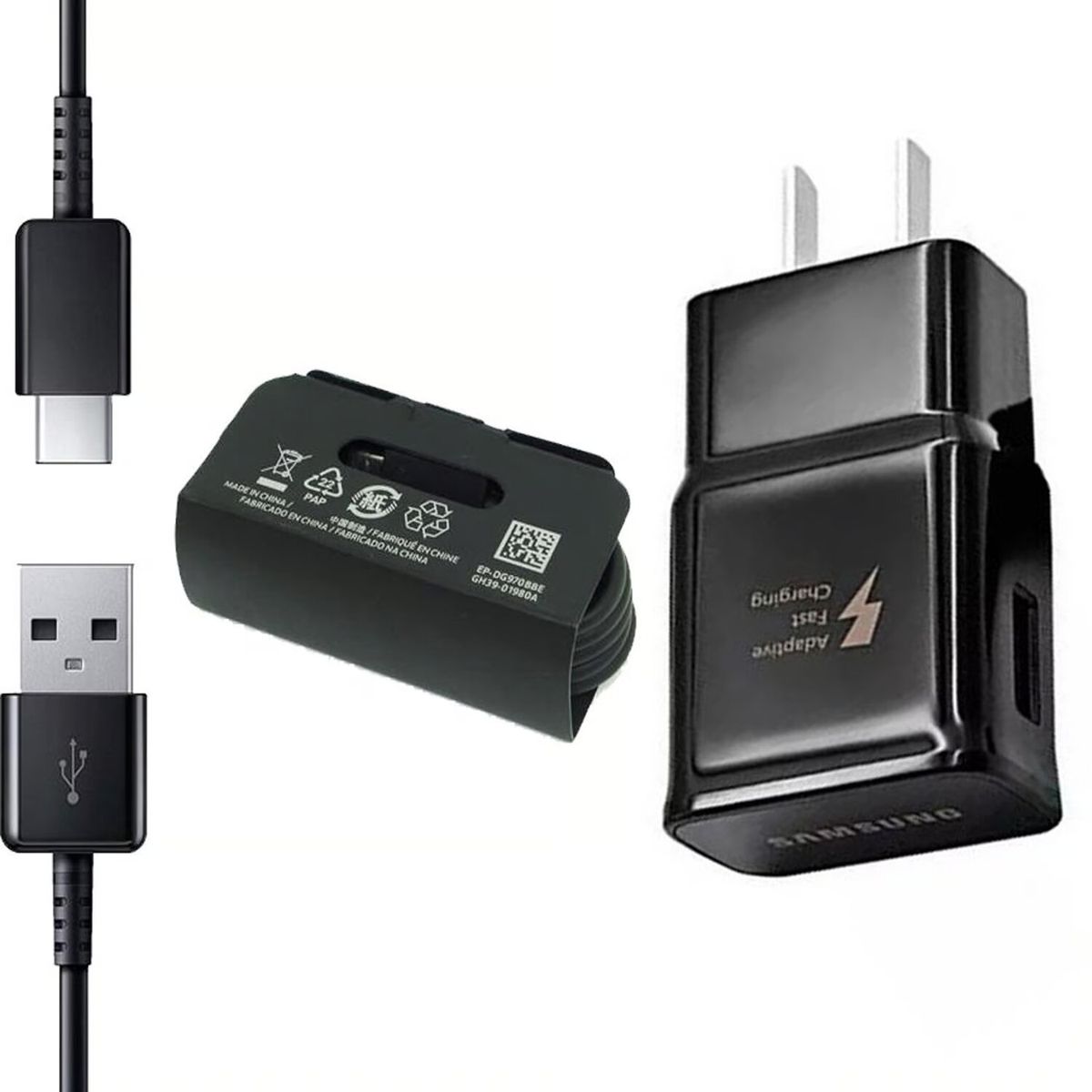 SAMSUNG - Cargador Samsung A50 Carga Rápida 15W - Negro