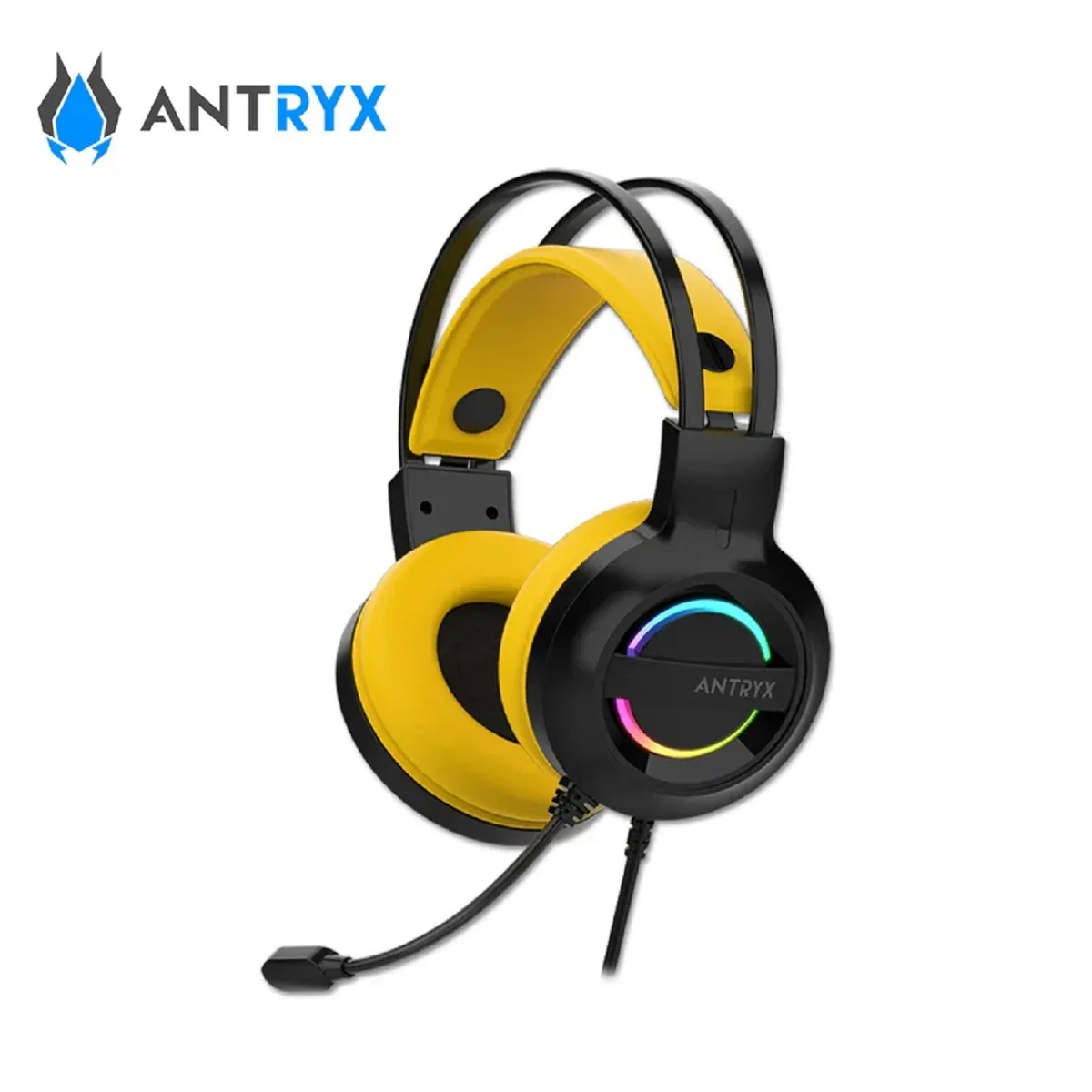ANTRYX - AUDIFONO CON MICROFONO GAMER ANTRYX IRIS-K AMARILLO 7.1 VIRTUAL USB