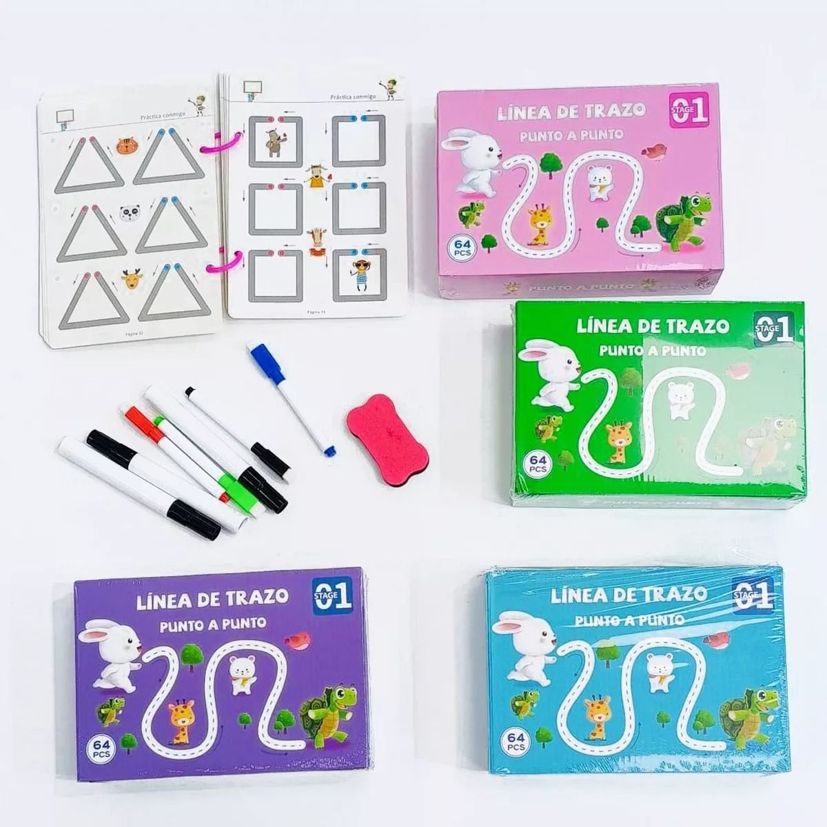 GENERICO - Libro de Trazo Animalitos para Bebes y Niños