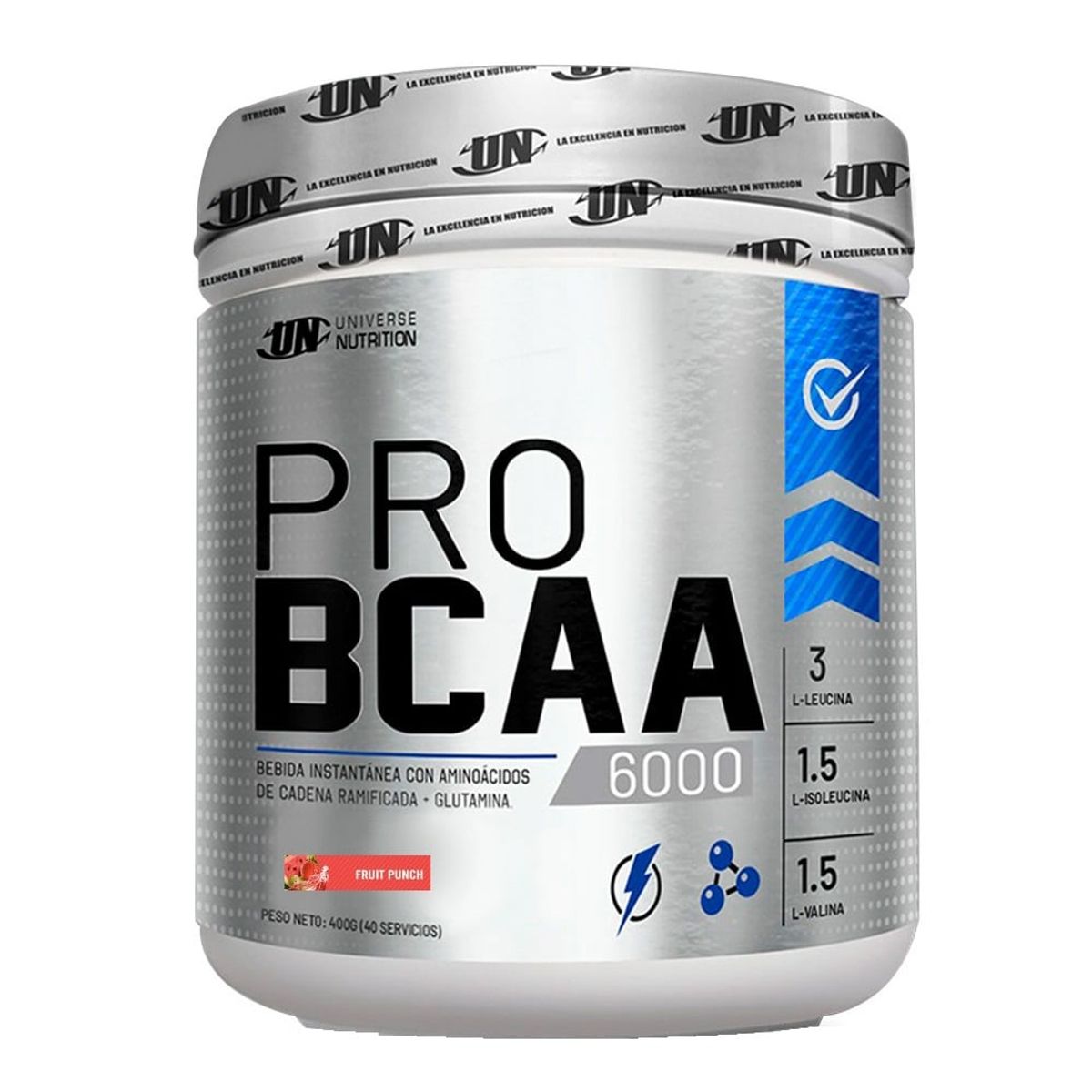 UNIVERSE NUTRITION - PRO BCAA 6000 AMINOÁCIDO UN UNIVERSE NUTRITION 500GR FRUIT PUNCH