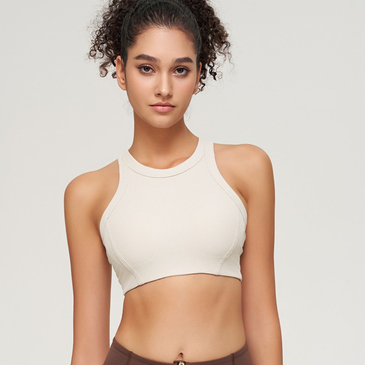 GENERICO - Crop Top Bividí Rib Acanalado Juvenil Aesthetic Teen