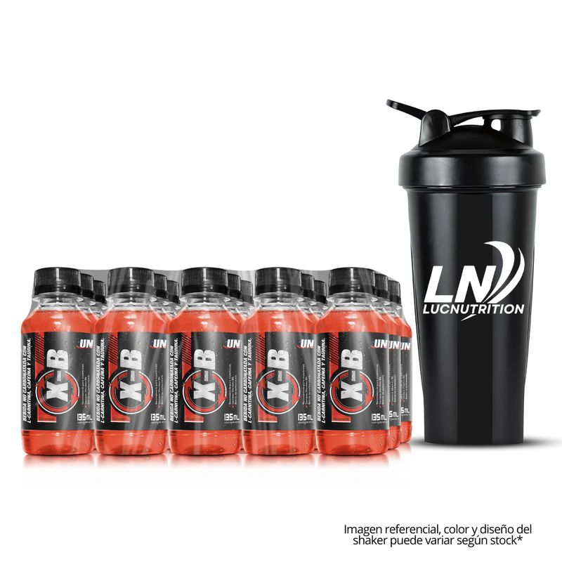 UNIVERSE NUTRITION - Quemadores XB 1 PACK DE 15 BOTELLAS 135ML L- CARNITINA GUARANA + SHAKER