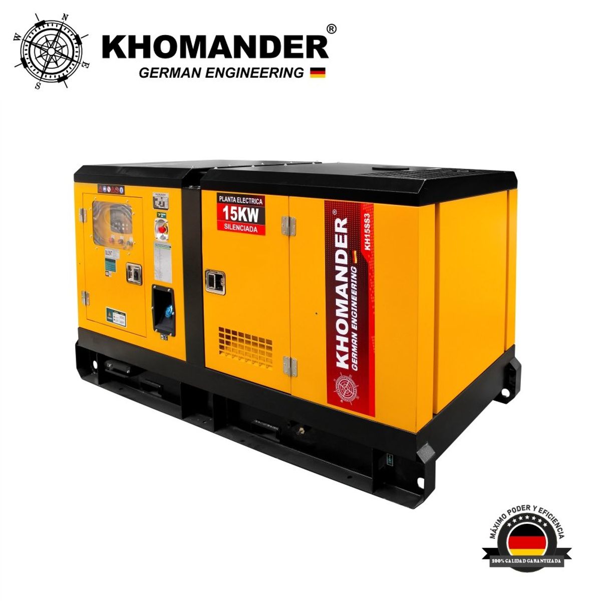 KHOMANDER - GENERADOR PETROLERO ENCAPSULADO 15KW TRIFASICO - KHOMANDER