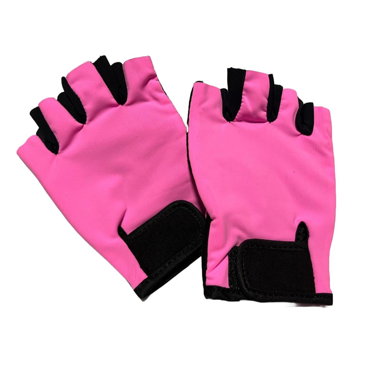 TODO FIT - Guantes Mitones de Licra para pesas y gimnasio Damas Rosado