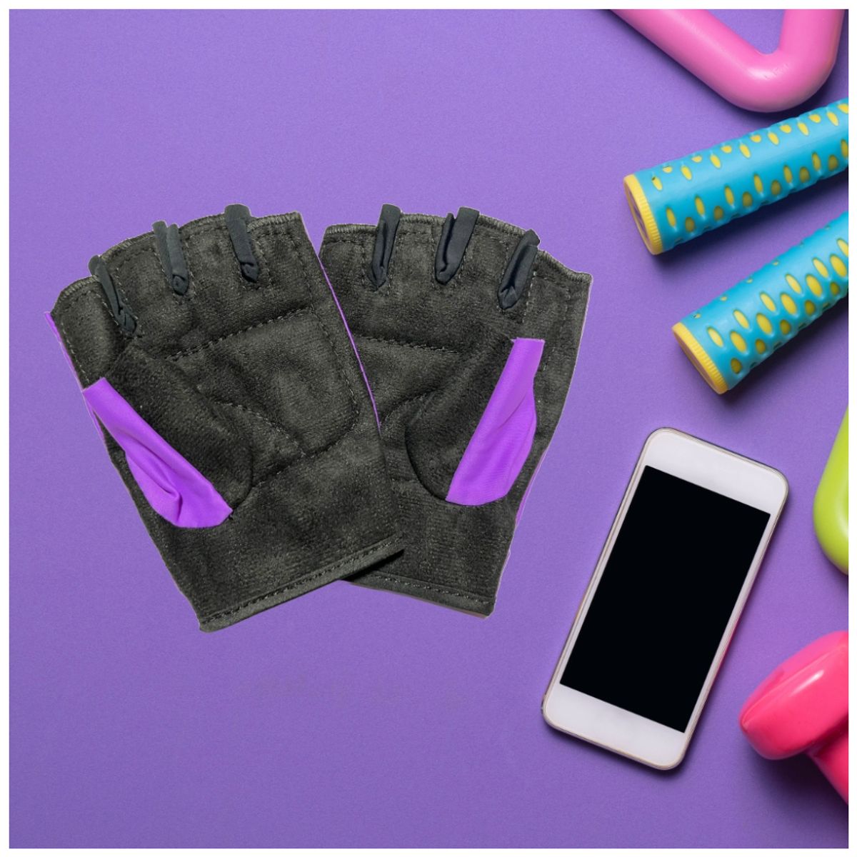 GENERICO - Mitones De Pesas de Licra de Dama color Morado