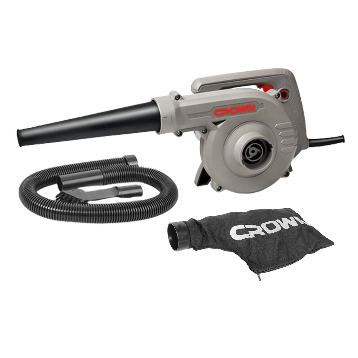 CROWN - Sopladora Aspiradora Profesional CROWN CT17010 710W Velocidad Variable