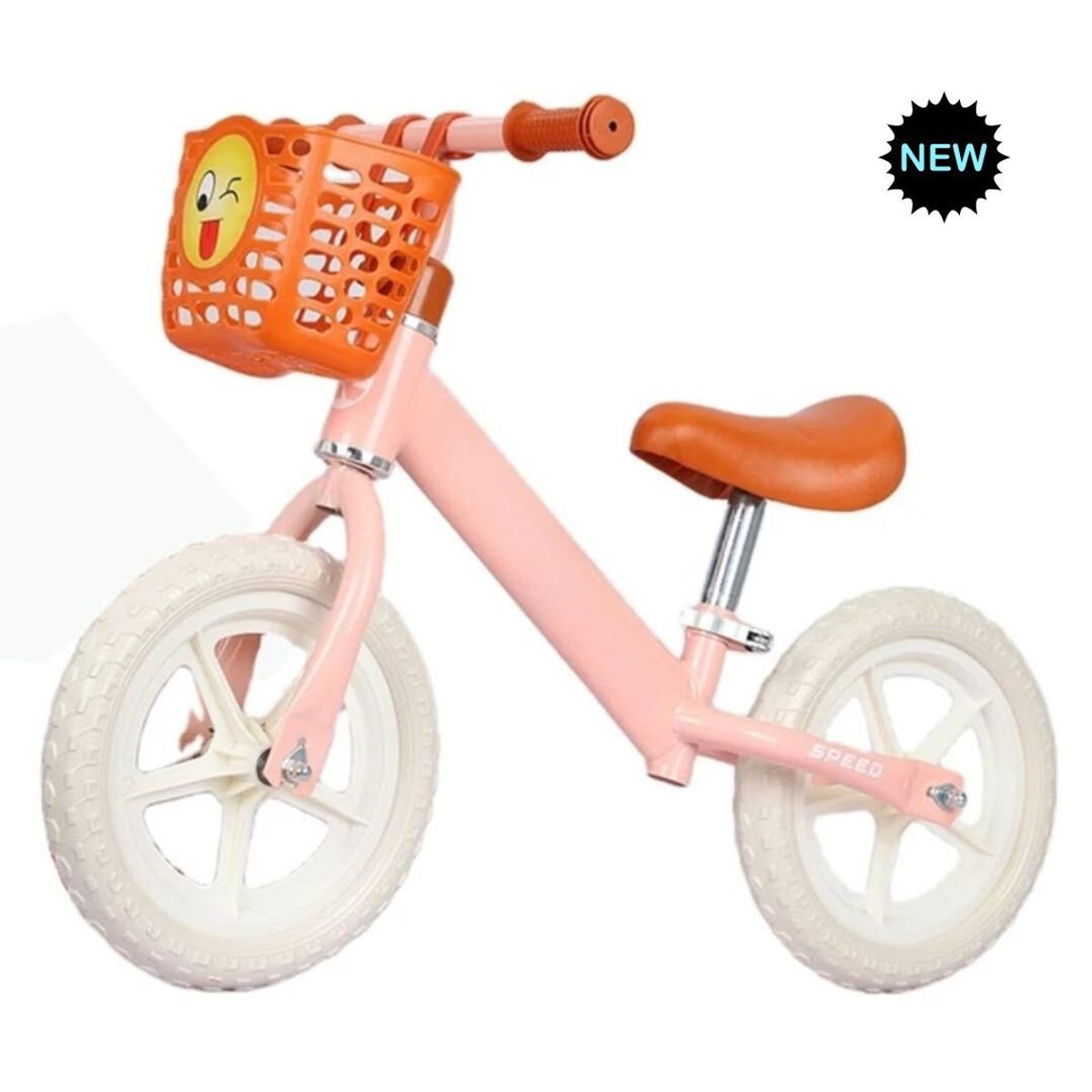 GENERICO - Bicicleta Balance Canastilla Vintage Para Niños Rosado