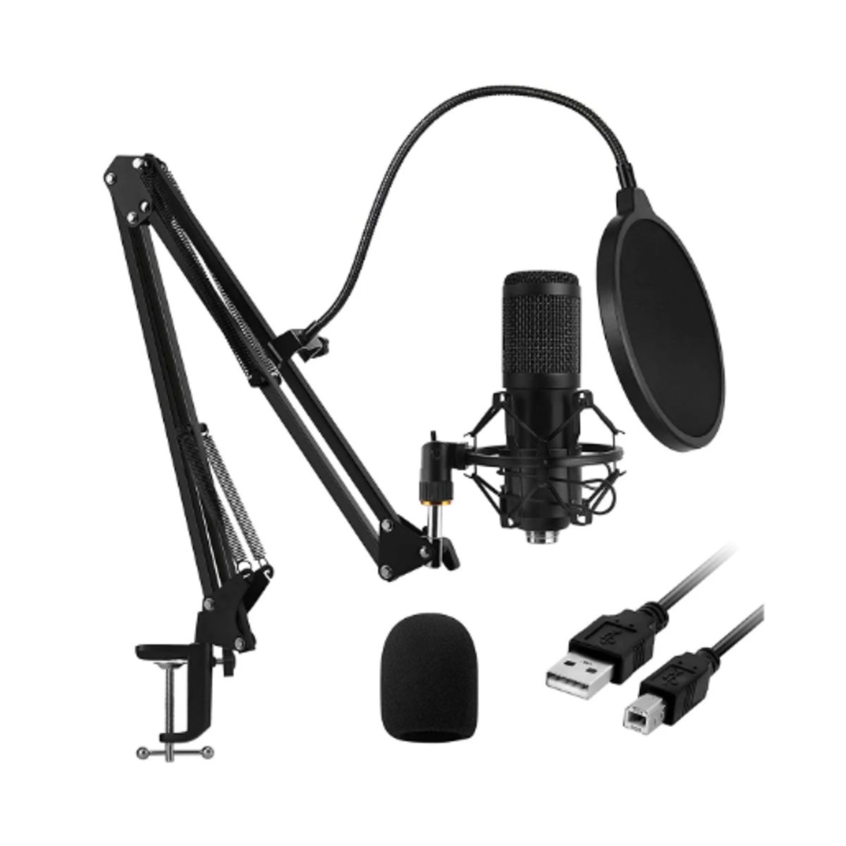 GENERICO - Micrófono de Condensador CCable USB CStand FU-CM34USB FEUR