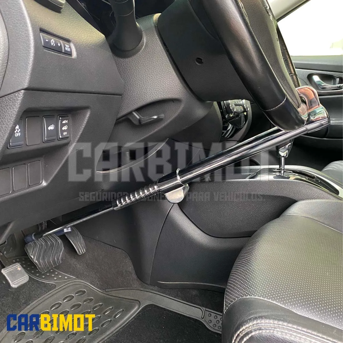 GENERICO - Traba timón seguro bloqueo de pedal y volante antirrobo