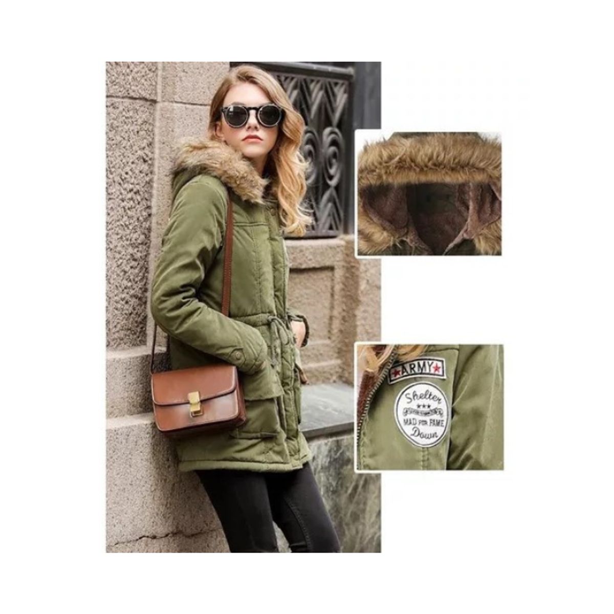 GENERICO - Casaca Parka Abrigo Para Mujer