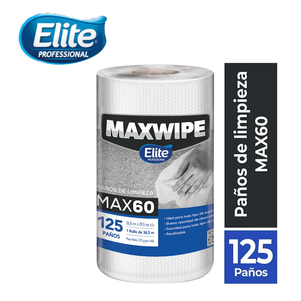 ELITE - Paños de limpieza MAX60 125 paños MAXWIPE ELITE