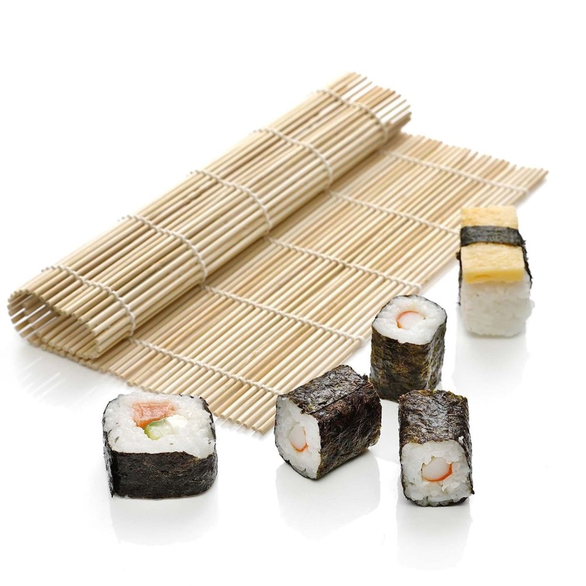 GENERICO - Pack Esterillas De Bambu Delgado 2pza Bamboo Sushi Mat