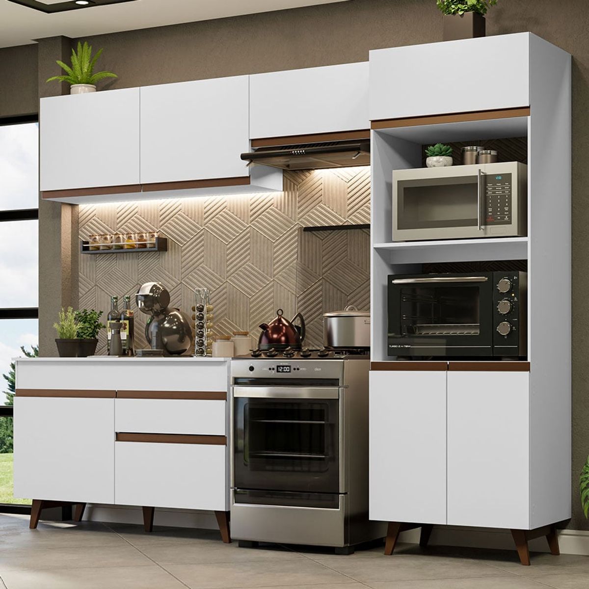 MADESA - Mueble de Cocina Integral Reims 260 cm - Con Encimera 09