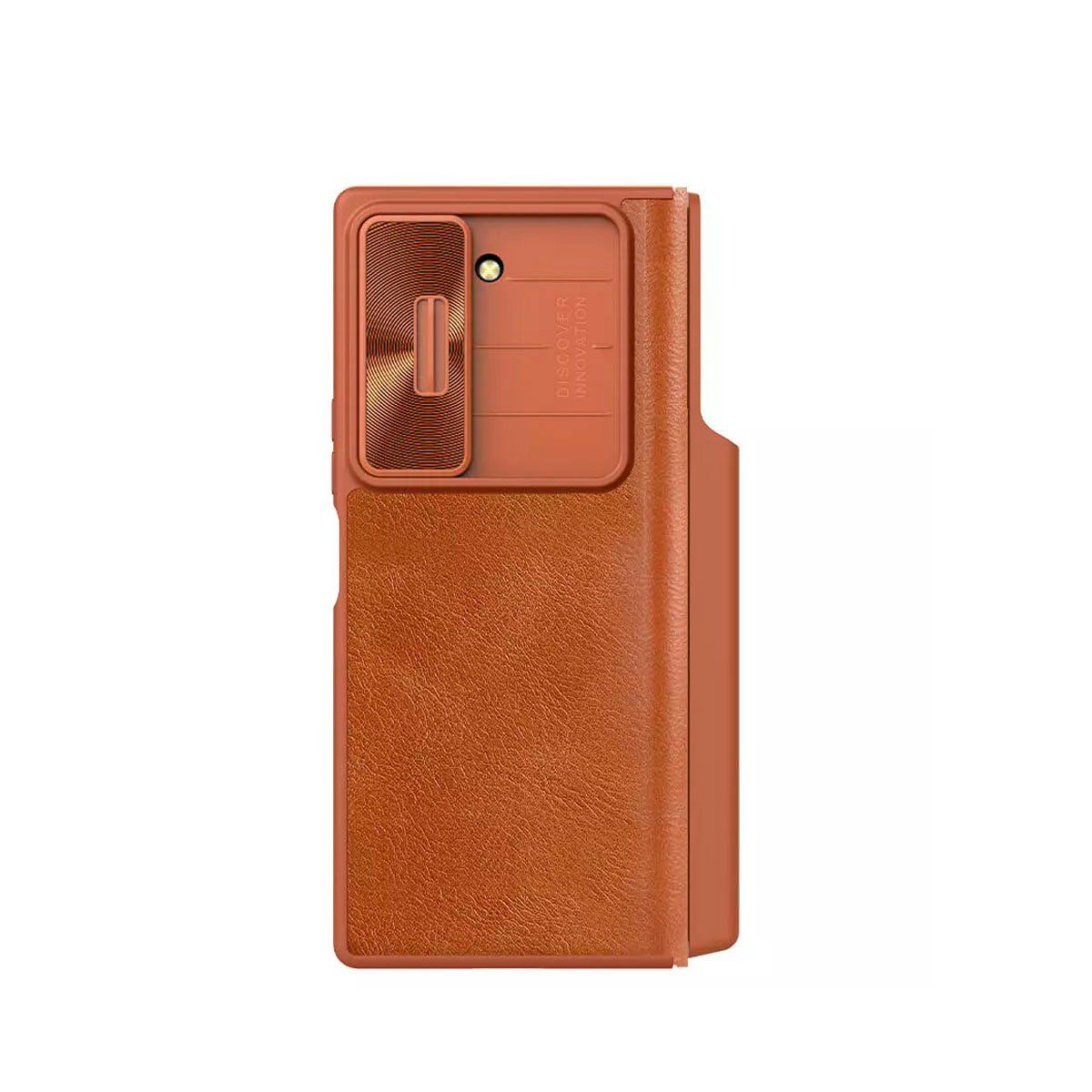 NILLKIN - Funda Case Nillkin Qin Pro Leather Z Fold 6 Marrón