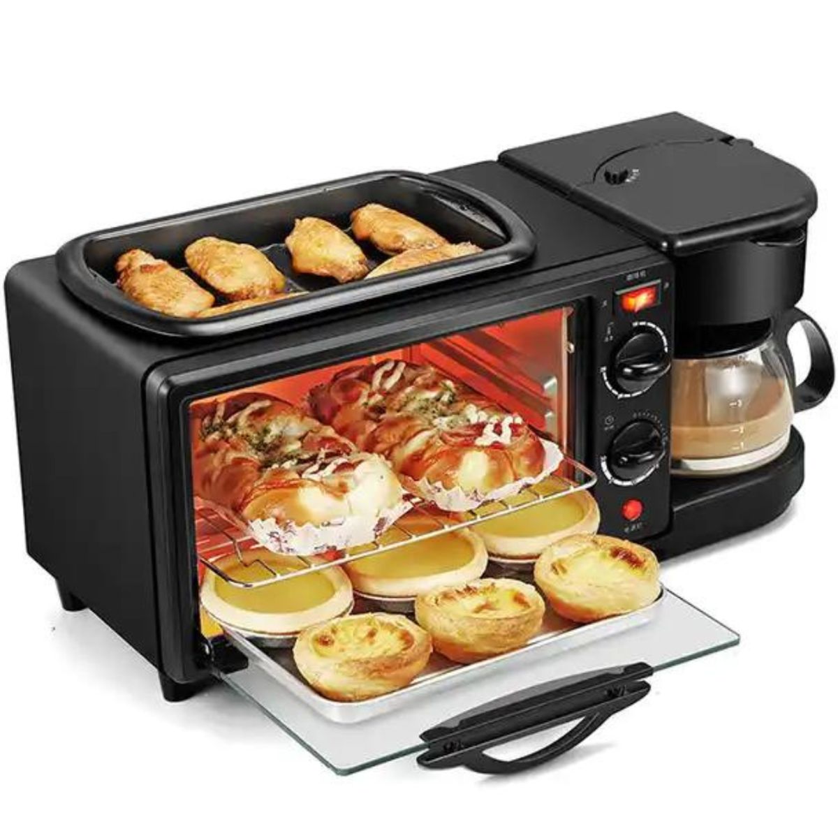 IMPORTADO MC - Horno Desayunero 3 en 1 Multifunción para Cocina Hogar