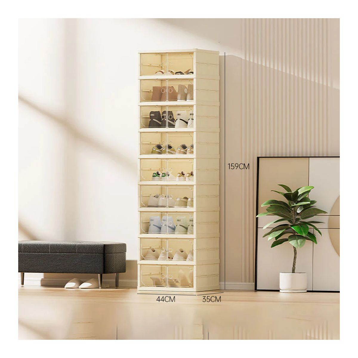 GRETAIL - Organizador Zapateras De 9 niveles Para Zapatos Plegable Acrílico Armable