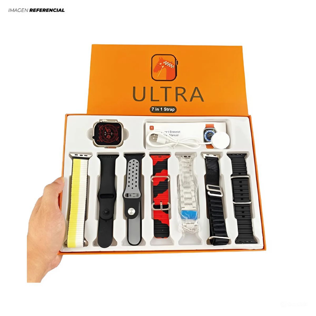 GENERICO - Reloj Smartwatch Ultra 7 en 1 Correas Intercambiables