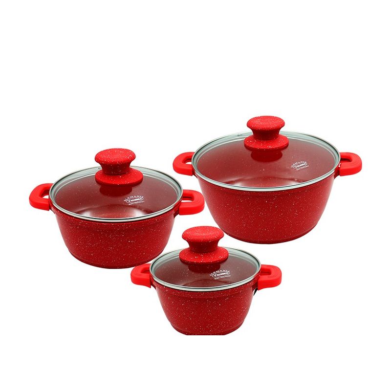 VALESKA - SET OLLAS ROCA VOLCANICA 06 PIEZAS