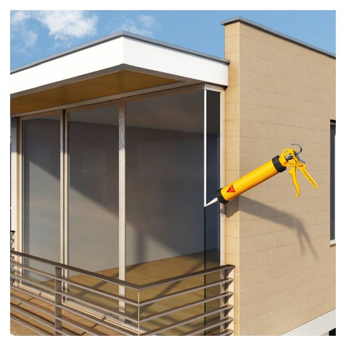 SIKA - Pack 12 Und de Silicona para Vidrios Sikasil IA Gris 280 ml