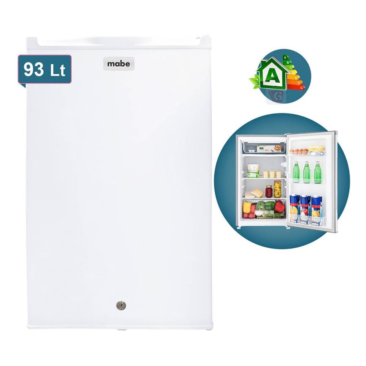 MABE - Frigobar mabe 93 Lts Blanco RMF04PRB0