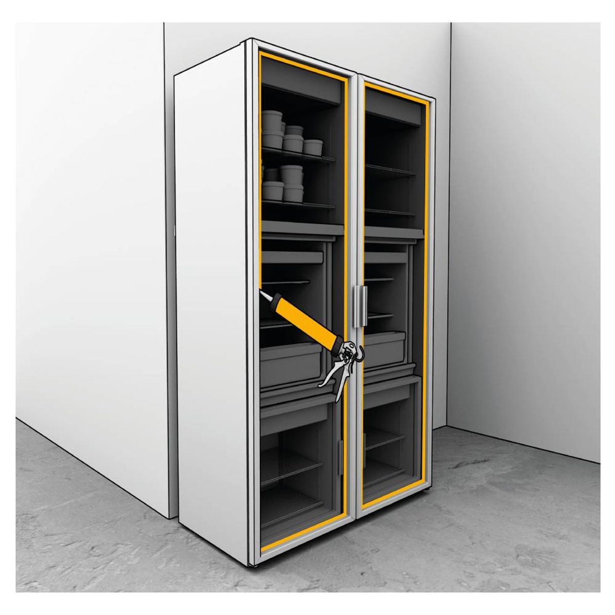 SIKA - Silicona Acética para Vidrios Sikasil IA Gris 280 ml