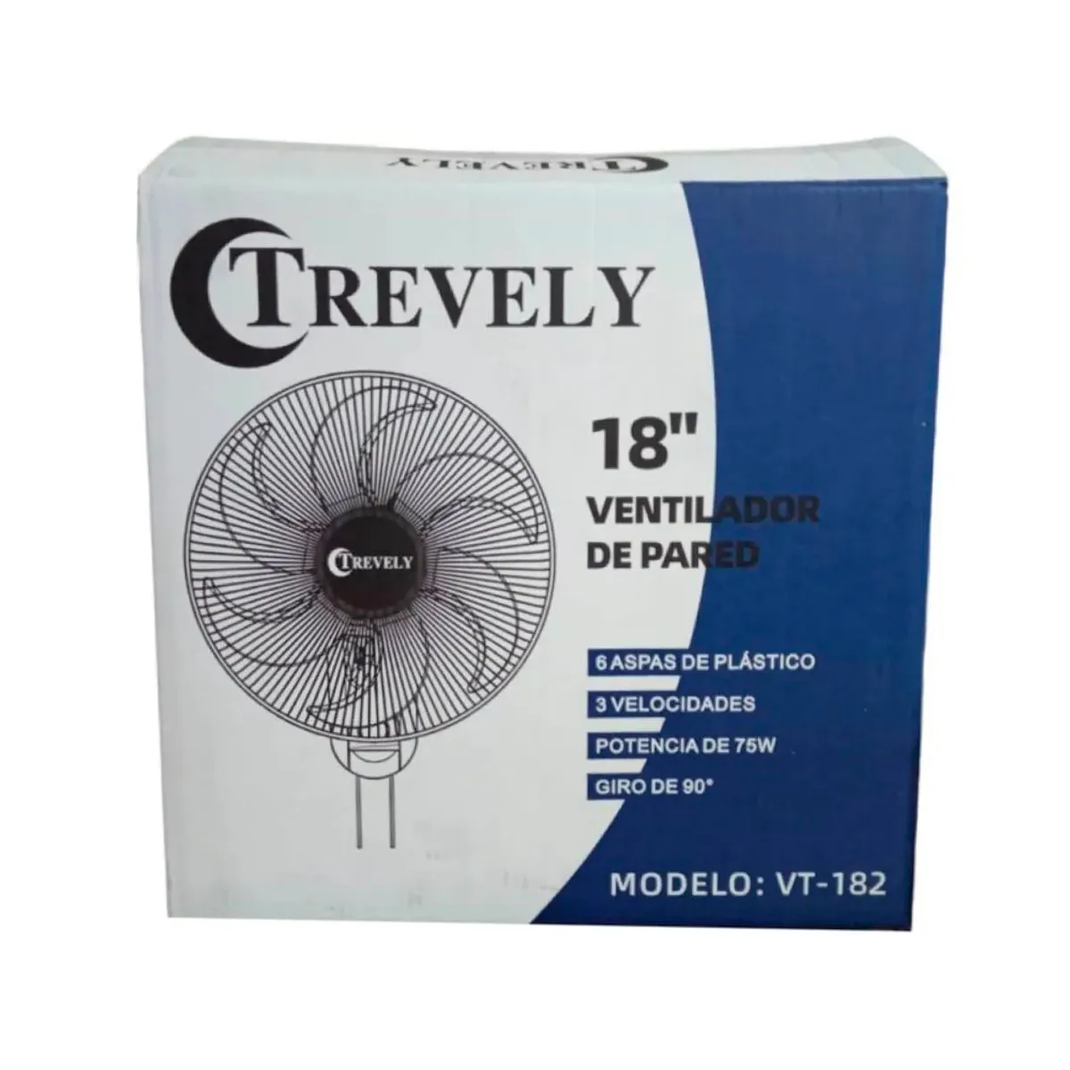 TREVELY - VENTILADOR DE PARED TREVELY VT-182 18", 6 ASPAS