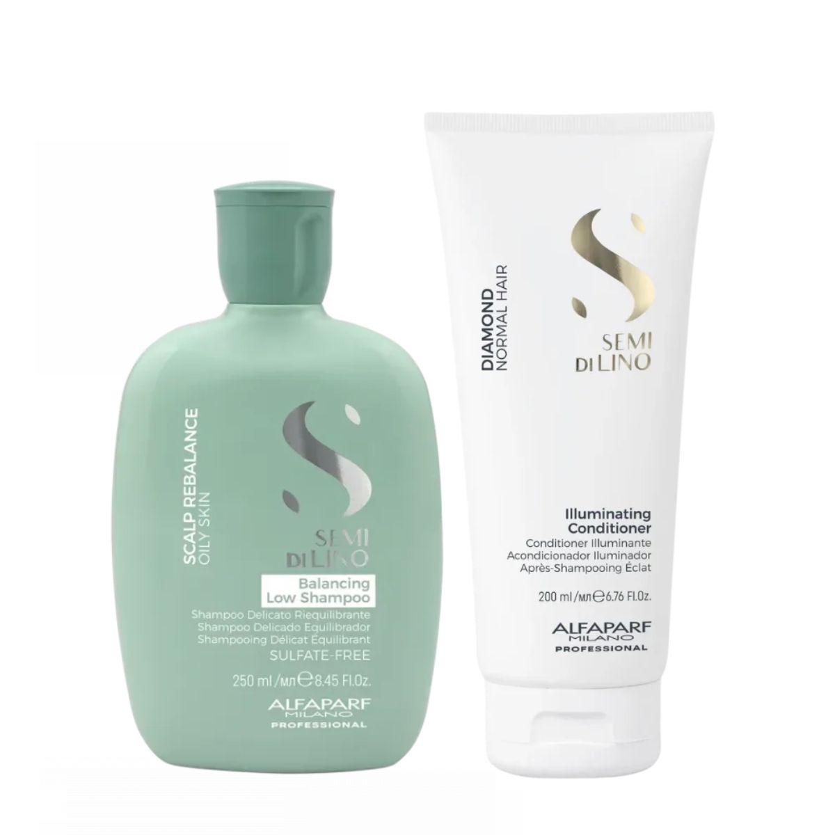 ALFAPARF MILANO - ALFAPARF – Dúo Balancing Shampoo 250 ml + Diamond Conditioner 200 ml