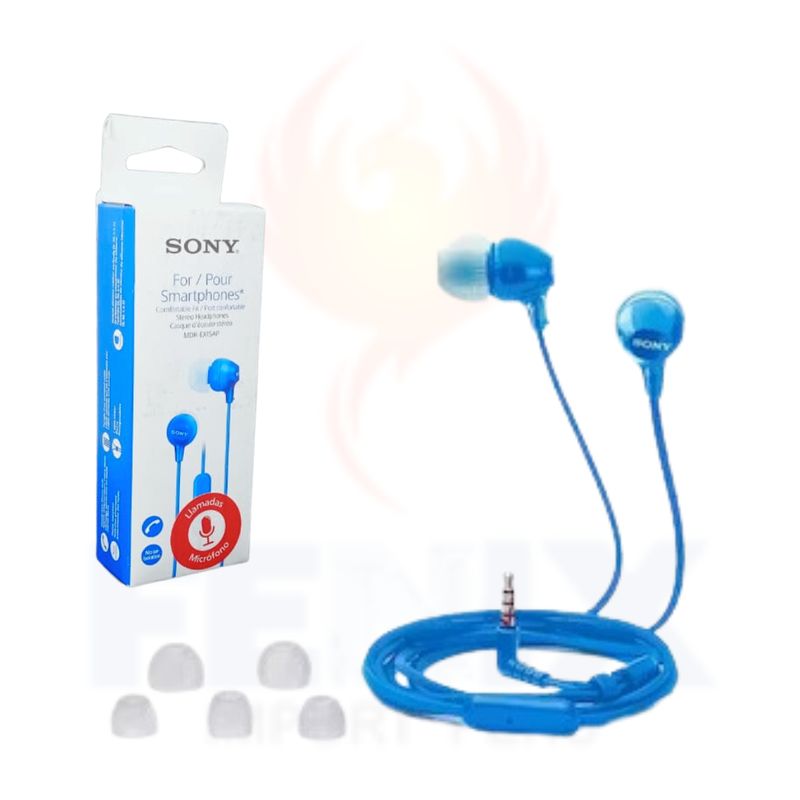 SONY - Audifonos Sony In Ear Con Micrófono Manos Libres Mdr-ex15ap AZULMARINO