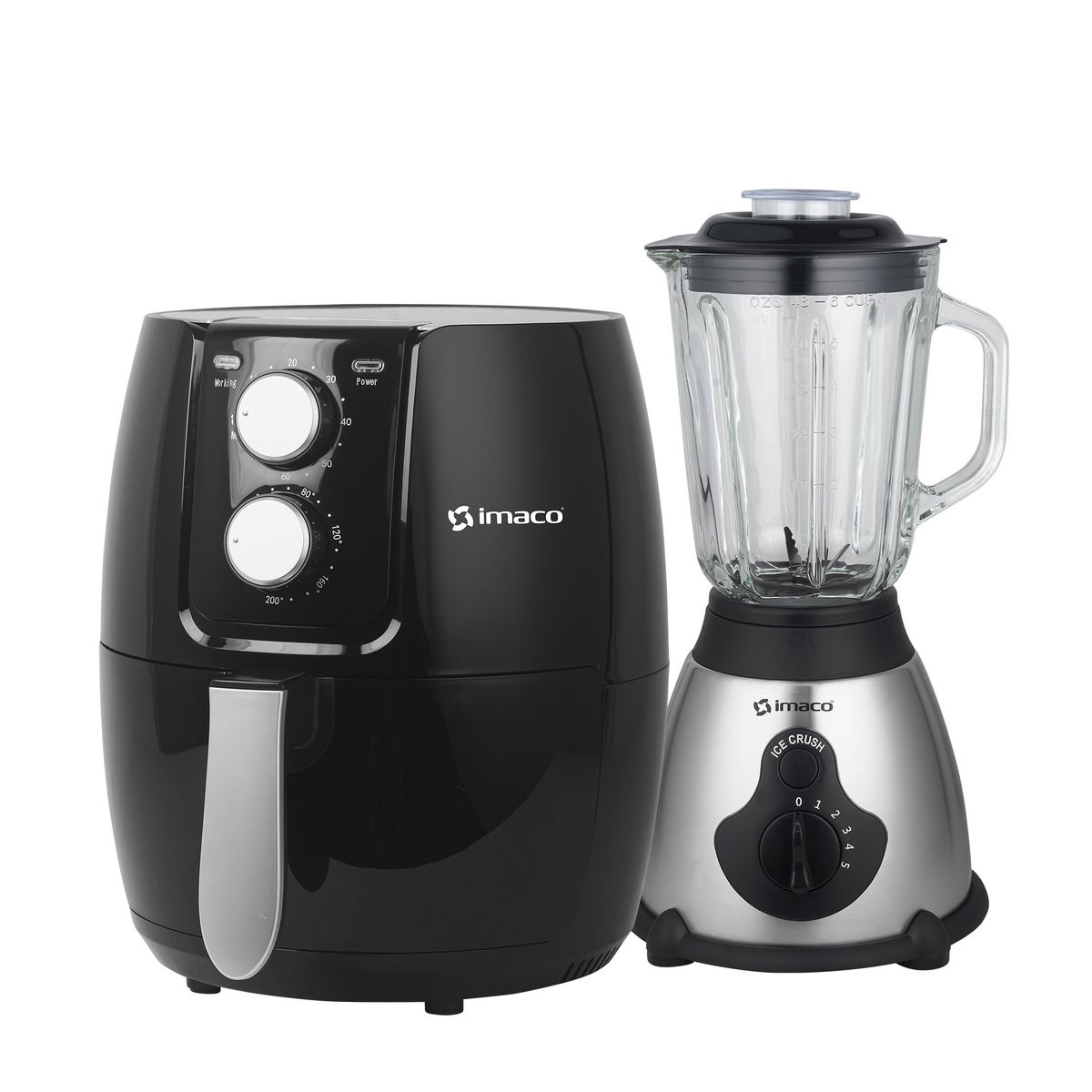 IMACO - Combo freidora de aire 2.6 litros +licuadora 1.5lt imaco