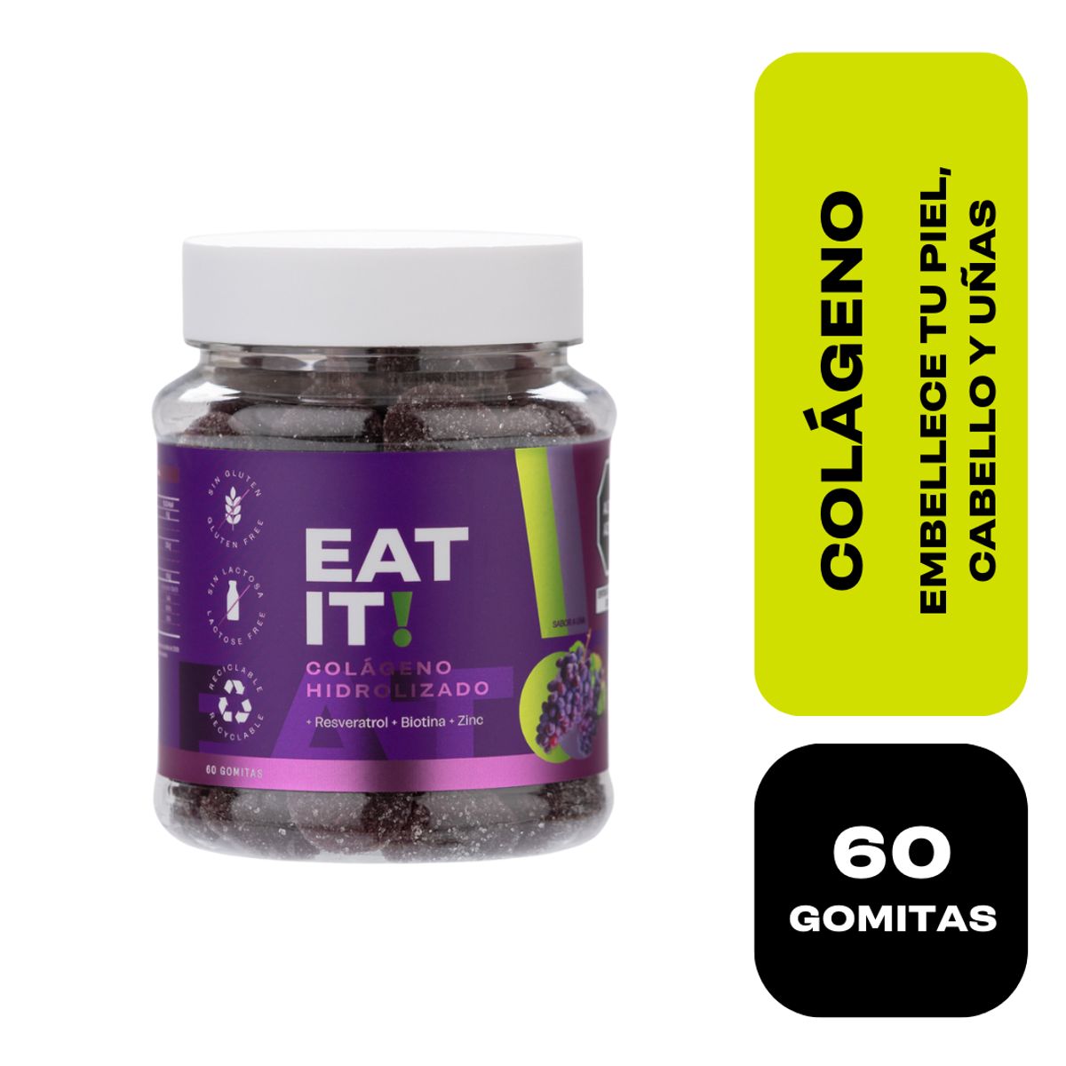 EAT IT SHAKE IT DRINK IT - EAT IT! COLÁGENO HIDROLIZADO 60 GOMITAS