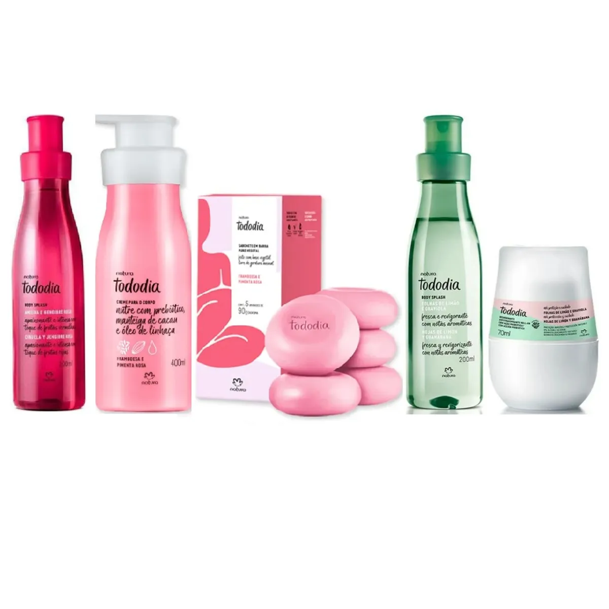 NATURA - Kit tododia Natura 2 body splash,jabones,crema y desodorante