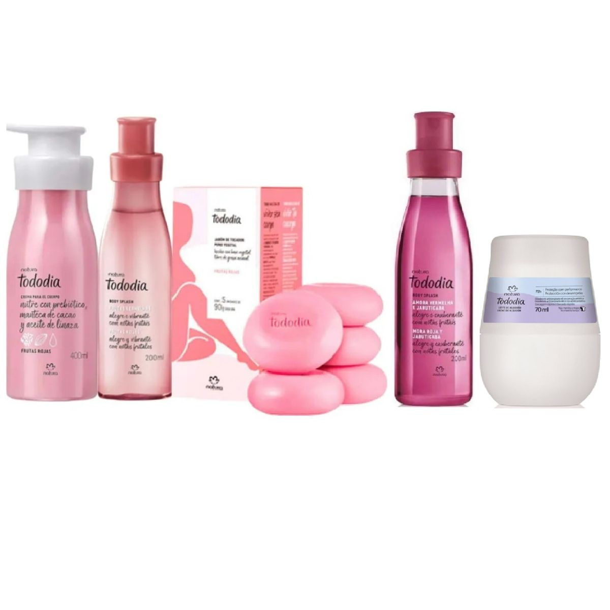 NATURA - Kit tododia Natura 2 body splash,jabones,crema y desodorante