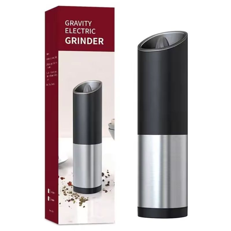 GENERICO - Molinillo Eléctrico 2 en 1 Pimienta y Sal de Acero Inoxidable CY-8003