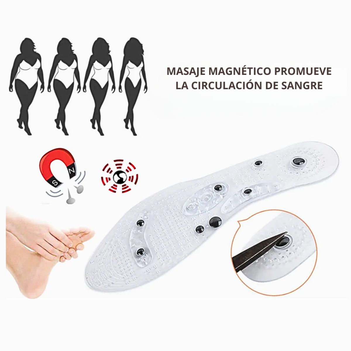 GENERICO - Plantilla gel masaje pies esferas almohadilla