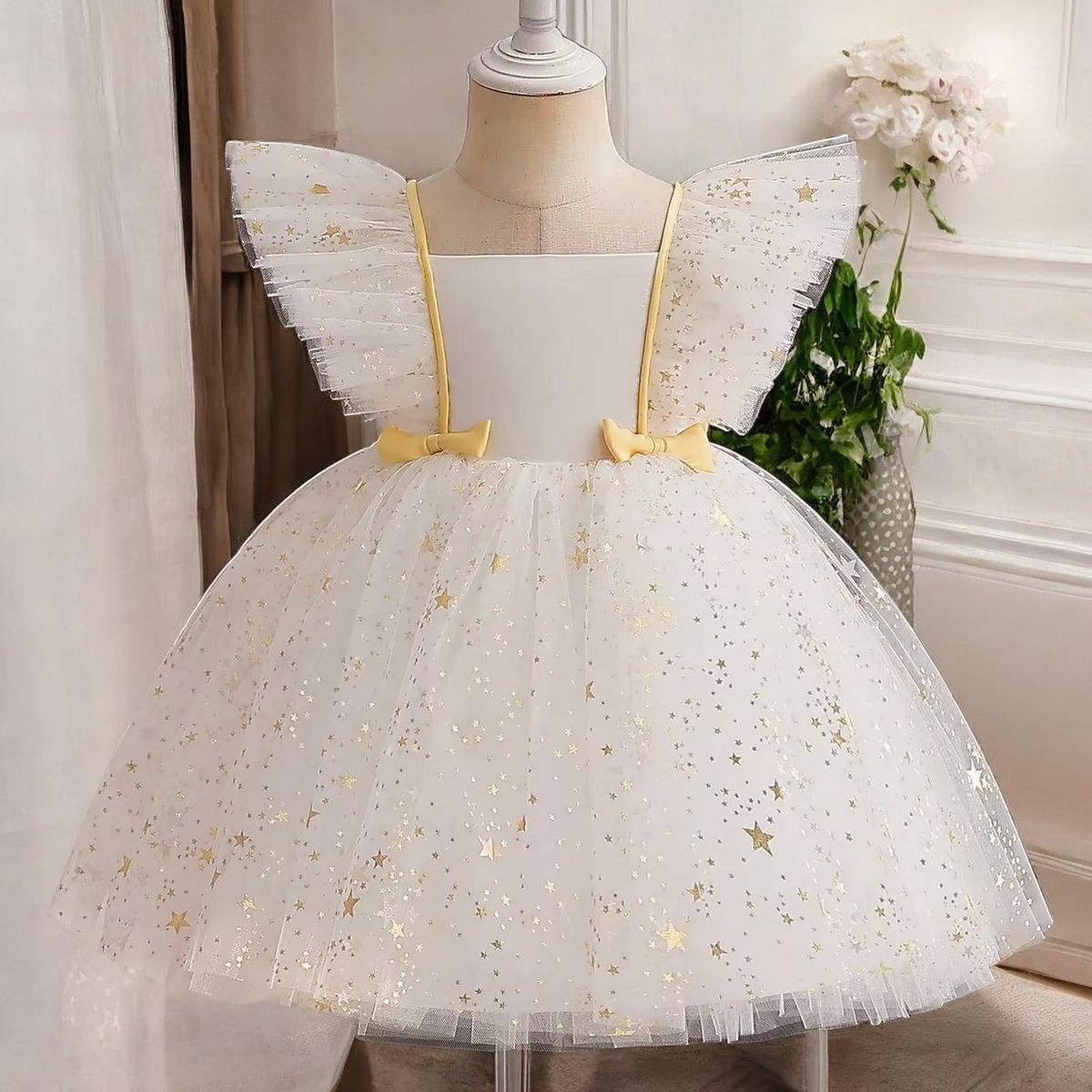 GENERICO - VESTIDO DE NIÑA PARA FIESTA - MODELO ESTRELLITA