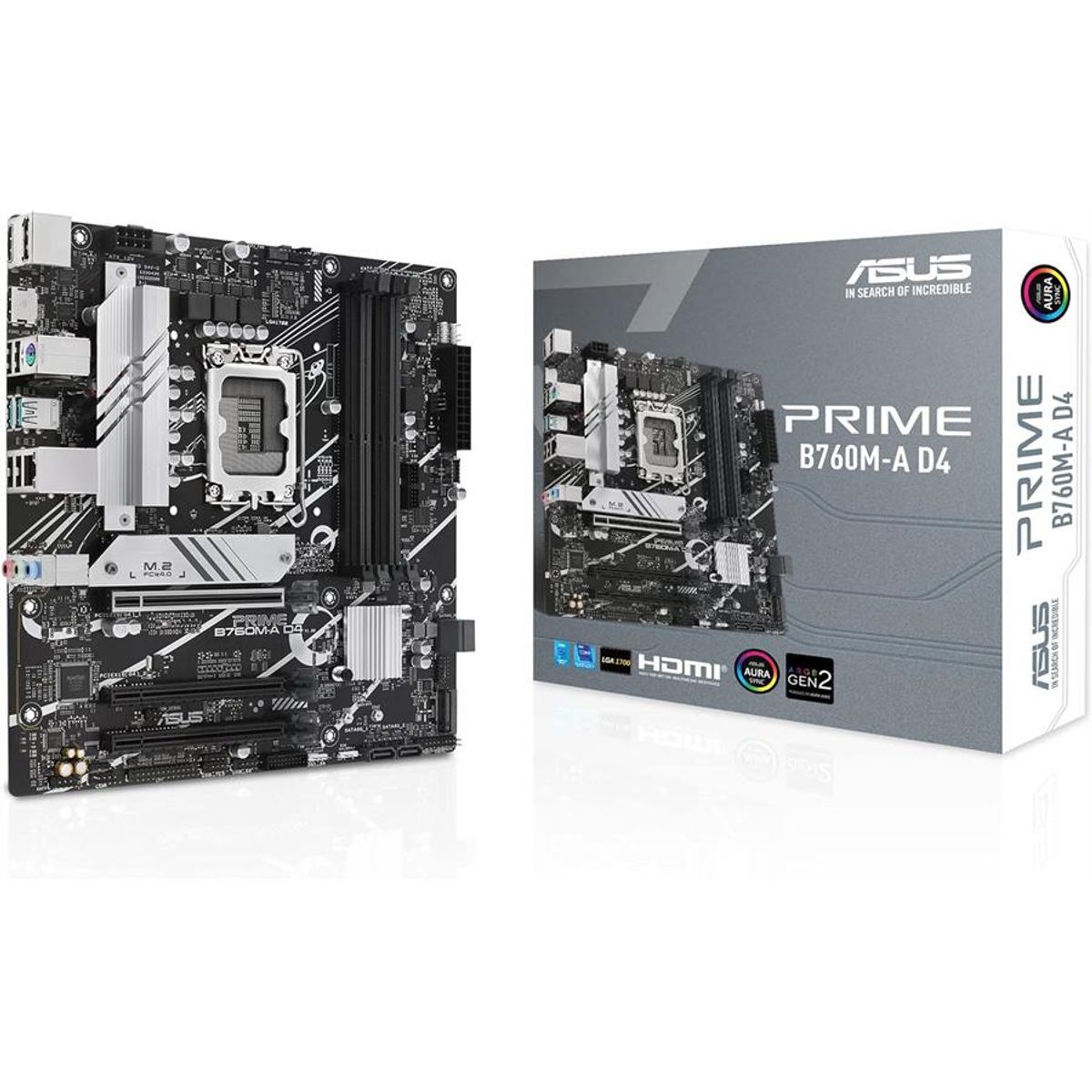ASUS - Motherboard ASUS Prime B760M-A D4 Chipset Intel B760 LGA1700 mATX