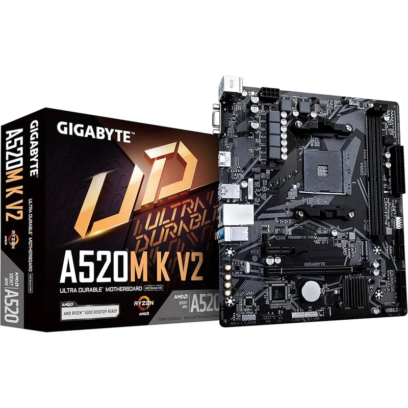 GIGABYTE - Motherboard Gigabyte A520M K V2 rev 1 0 Chipset AMD A520 AM4 mATX