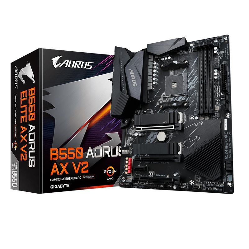 GIGABYTE - Motherboard Gigabyte B550 AORUS ELITE AX V2 rev 1 0 AMD B550 AM4 ATX