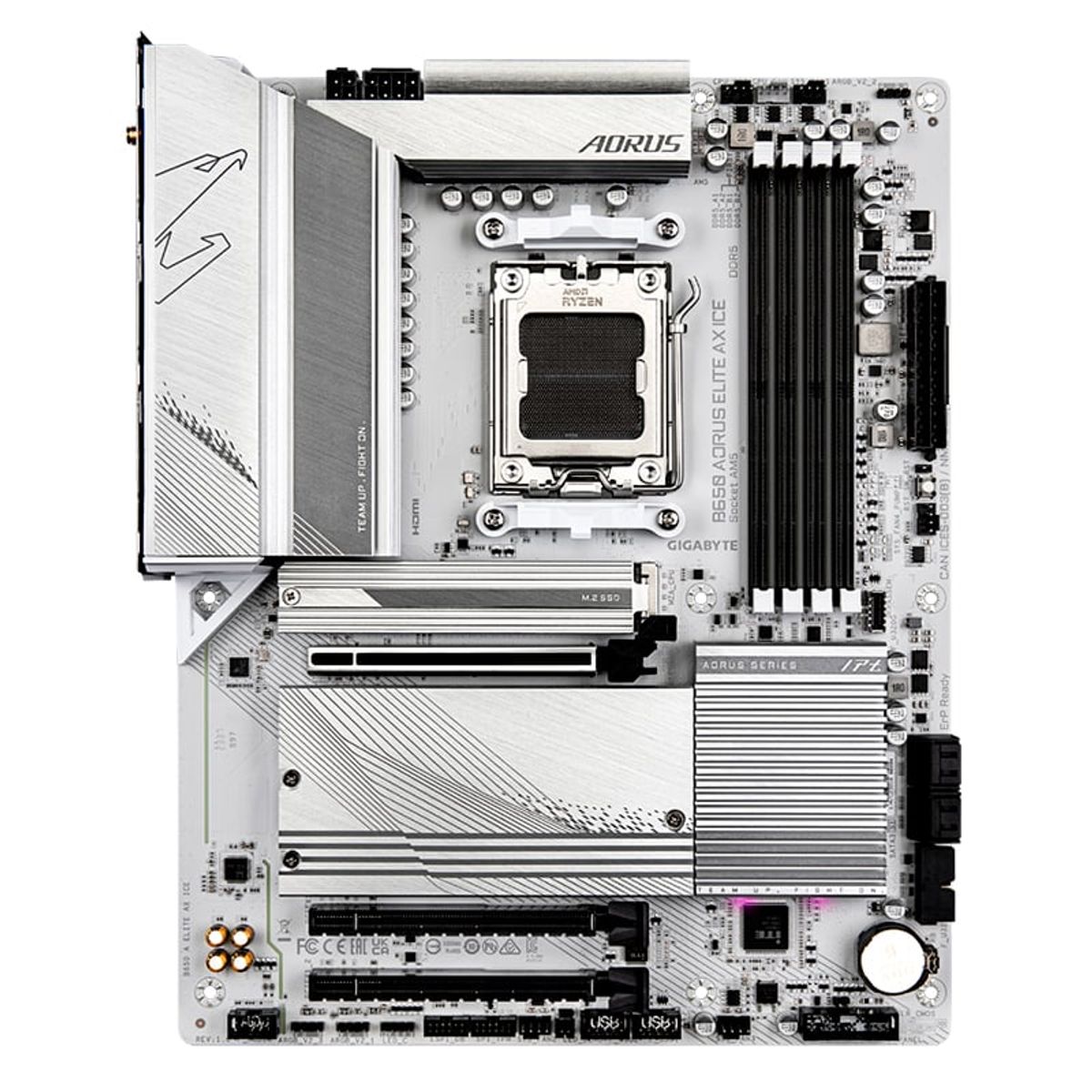 GIGABYTE - Motherboard Gigabyte B650 AORUS ELITE AX ICE Chipset AMD B650 AM5 ATX