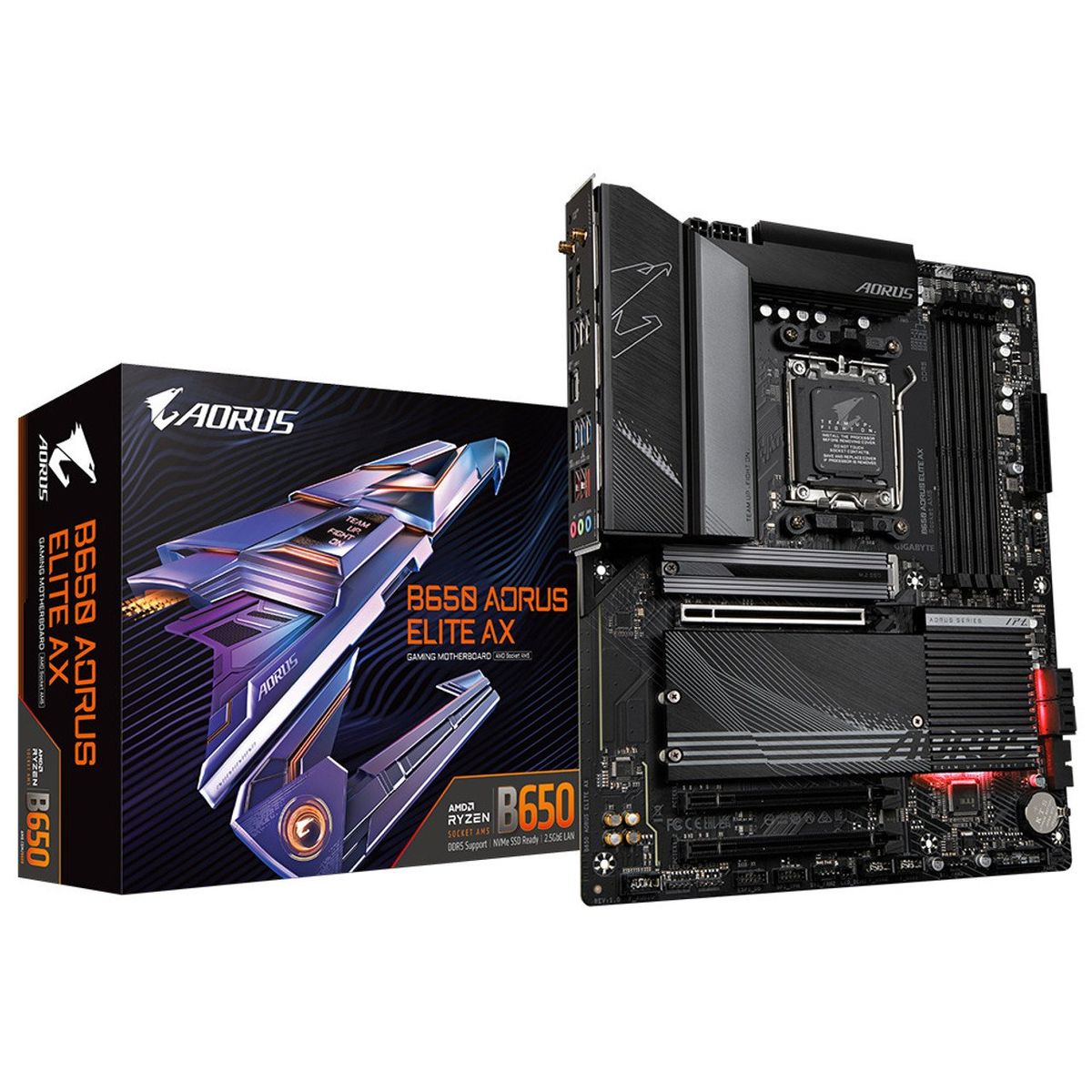 GIGABYTE - Motherboard Gigabyte B650 AORUS ELITE AX Chipset AMD B650 AM5 ATX