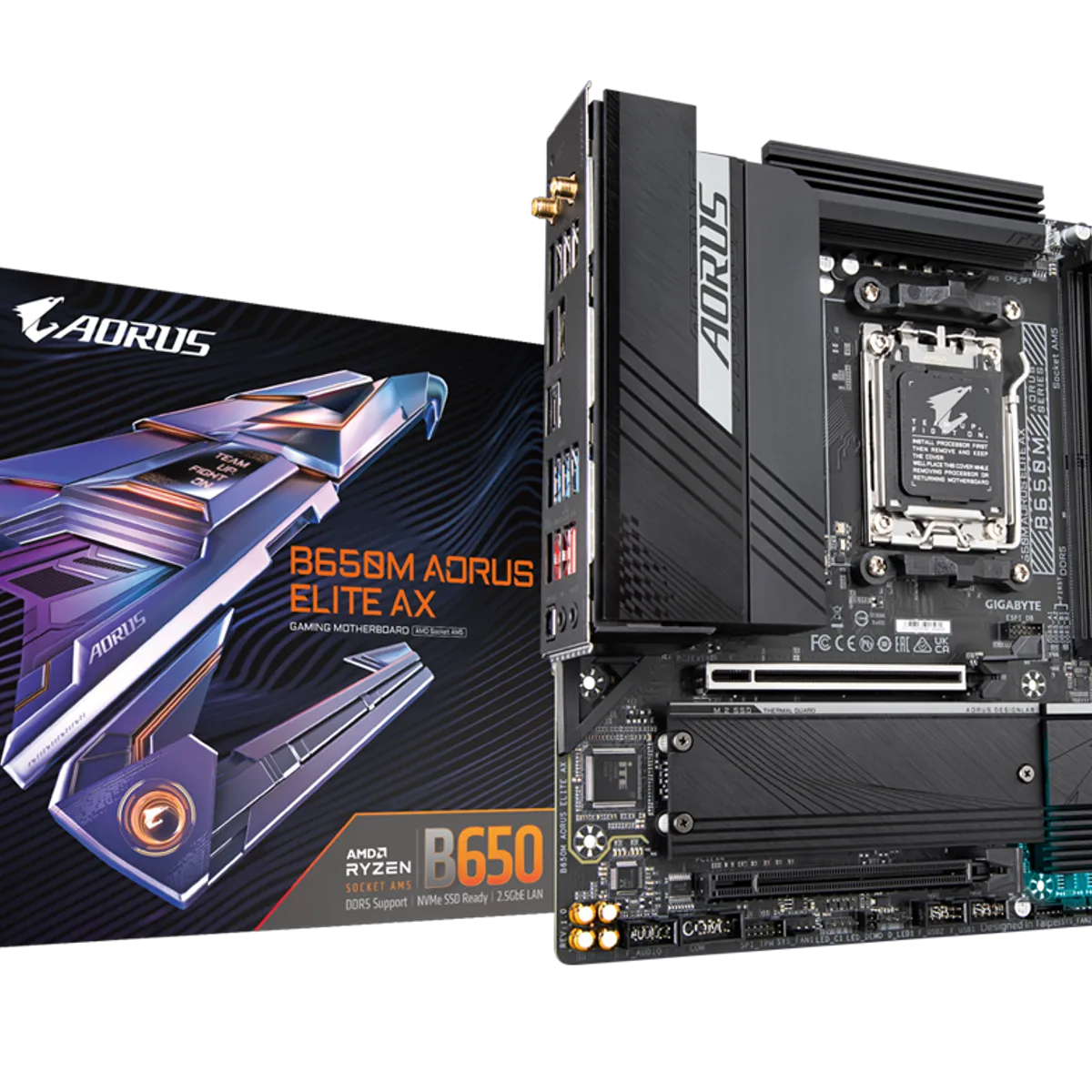 GIGABYTE - Motherboard Gigabyte B650M AORUS ELITE AX Chipset AMD B650 AM5 mATX