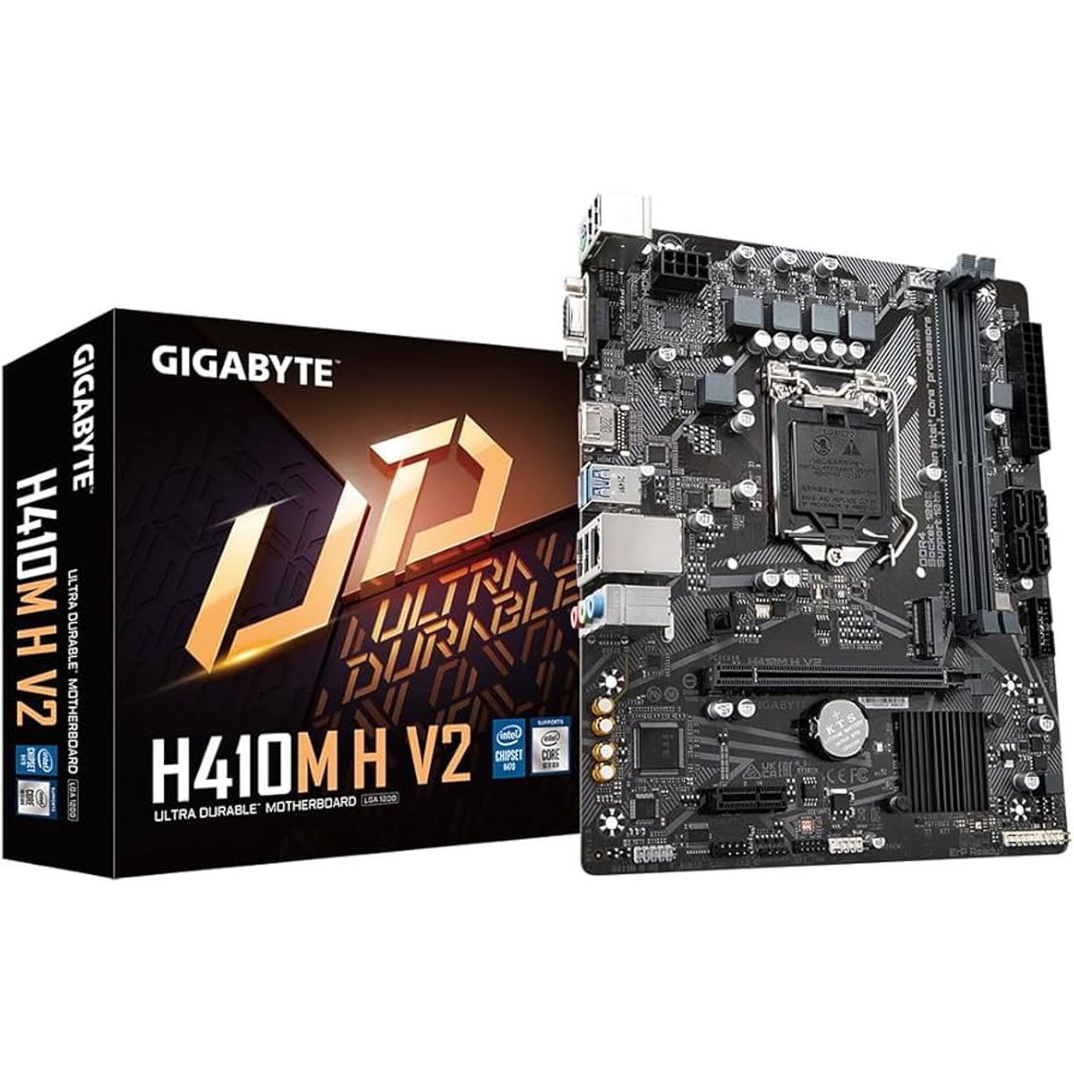 GIGABYTE - Motherboard Gigabyte H410M H V2 rev 1 0 Intel H470 LGA1200 Micro ATX