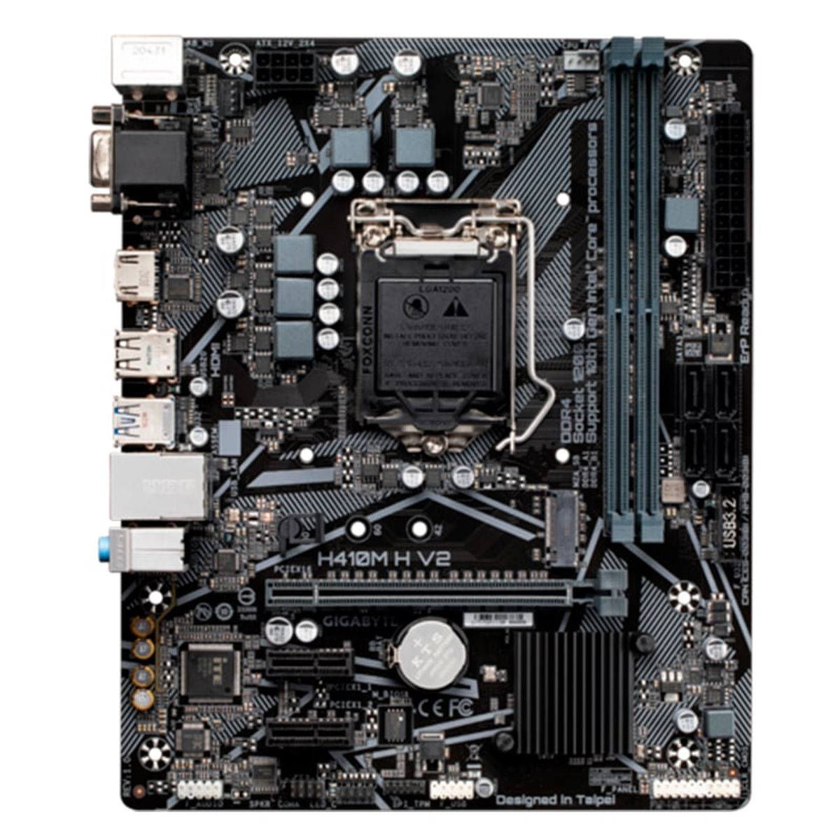 GIGABYTE - Motherboard Gigabyte H410M H V2 rev 1 0 Intel H470 LGA1200 Micro ATX