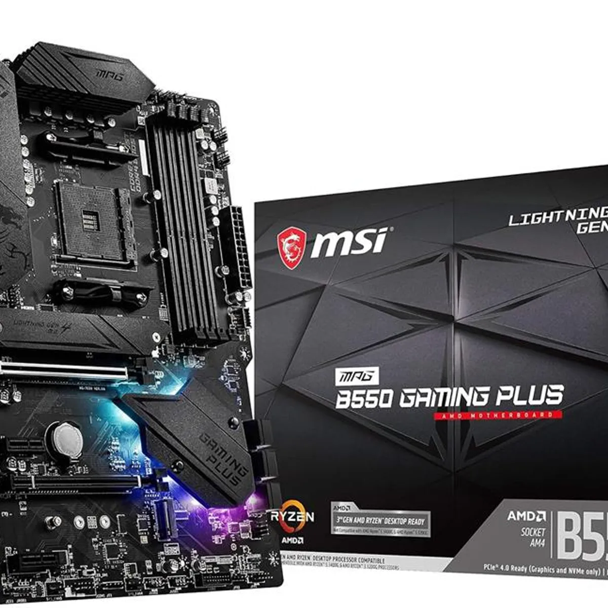 MSI - Motherboard MSI MPG B550 GAMING PLUS AMD B550 AM4 HDMI DP USB 3 2