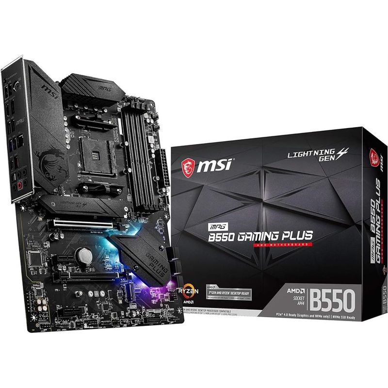 MSI - Motherboard MSI MPG B550 GAMING PLUS AMD B550 AM4 HDMI DP USB 3 2