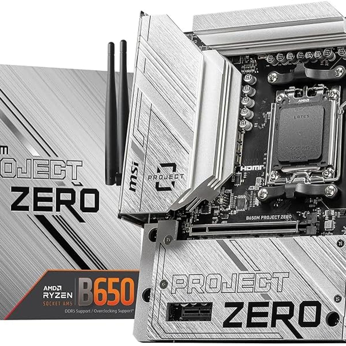 MSI - Motherboard MSI B650M PROJECT ZERO Chipset AMD B650 Socket AM5 mATX